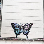 gothic skull butterfly a5 notepad
