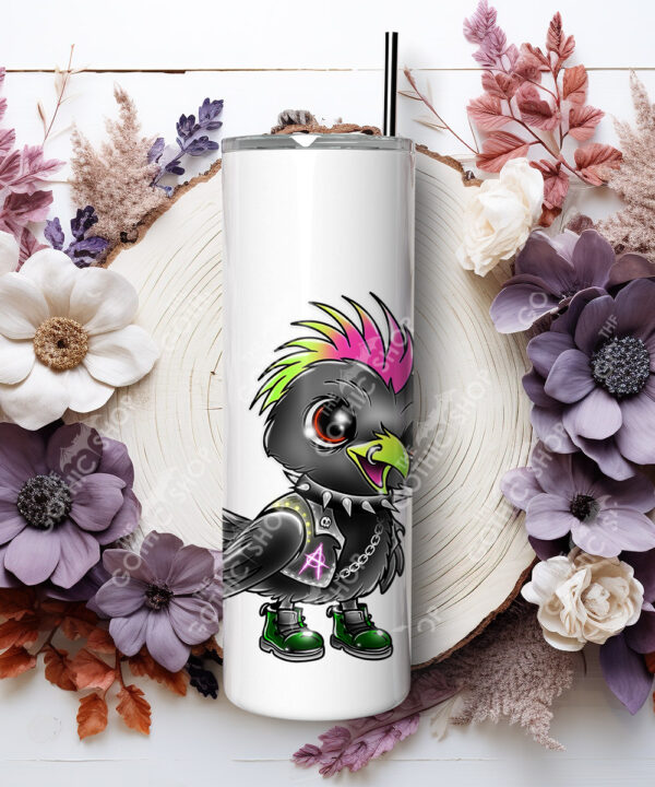 20384 punk quirky crow gothic personalised tumbler 4