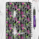 20386 punk quirky crow gothic personalised notebook 3