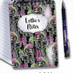 20386 punk quirky crow gothic personalised notebook 5