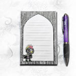 riot the punk crow gothic a6 notepad stationery