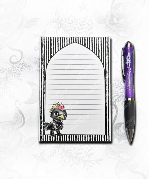 riot the punk crow gothic a6 notepad stationery