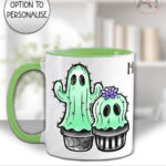 20390 spooky cacti ghosts personalised mug 3