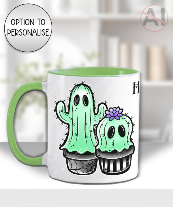 20390 spooky cacti ghosts personalised mug 3