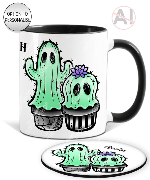 20390 spooky cacti ghosts personalised mug 4