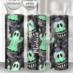 20391 spooky cacti ghosts personalised tumbler 2