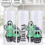 20391 spooky cacti ghosts personalised tumbler 4