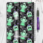 20393 spooky cacti ghosts personalised notebook 3
