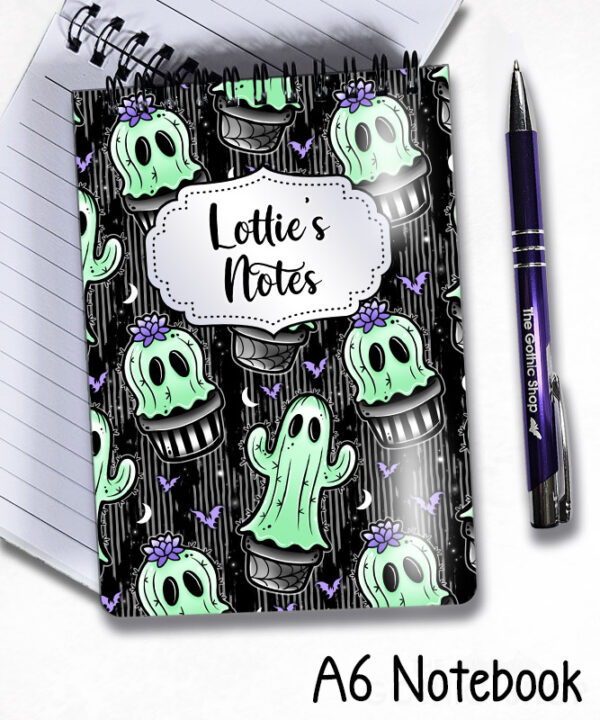 20393 spooky cacti ghosts personalised notebook 5