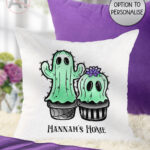 20394 spooky cacti ghosts personalised cushion 1