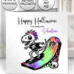 20398 punk dino skater gothic card halloween 1