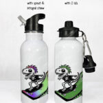 20399 punk dino skater gothic water bottle 3