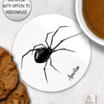 widow’s web spider gothic mug and/or coaster optional to personalise