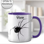 widow’s web spider gothic mug and/or coaster optional to personalise