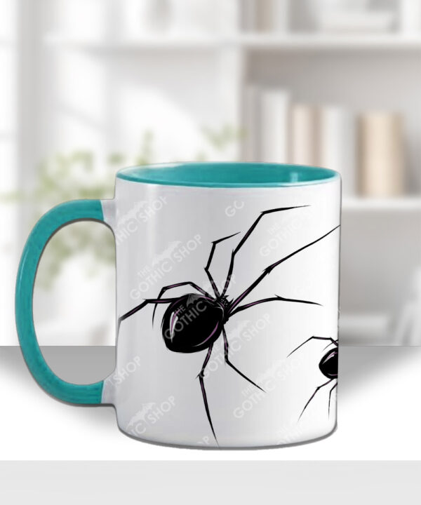 widow’s web spider gothic mug and/or coaster optional to personalise