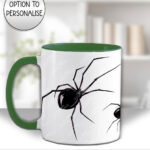 widow’s web spider gothic mug and/or coaster optional to personalise