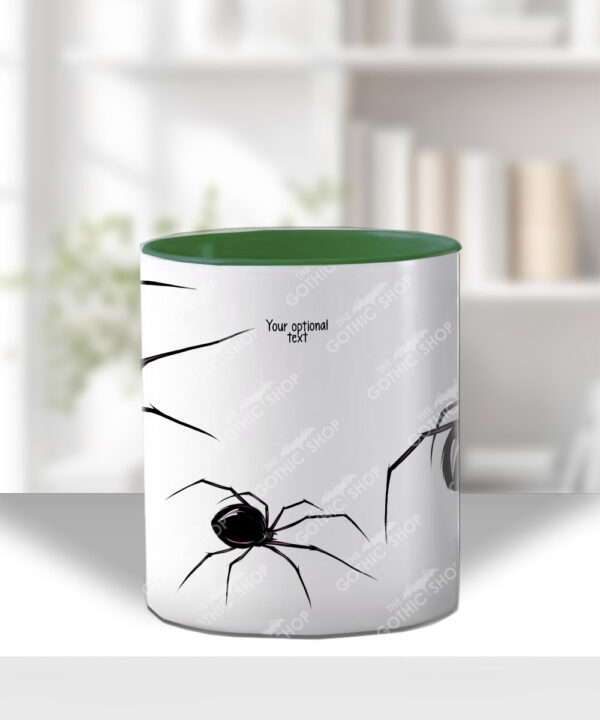 widow’s web spider gothic mug and/or coaster optional to personalise