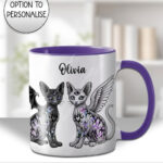20411 tattoed cats personalised gothic mug 1