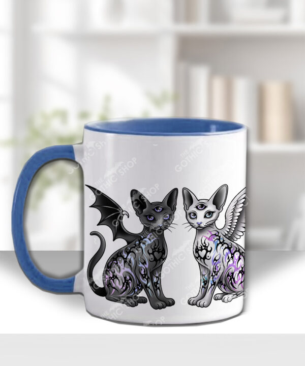 20411 tattoed cats personalised gothic mug 2