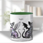 20411 tattoed cats personalised gothic mug 3