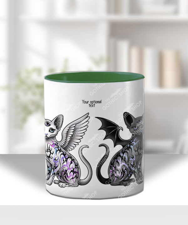 20411 tattoed cats personalised gothic mug 3