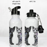 20412 tattoed cats personalised gothic water bottle 3