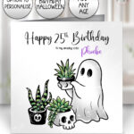 20413 ghostie gardeners spooky birthday card