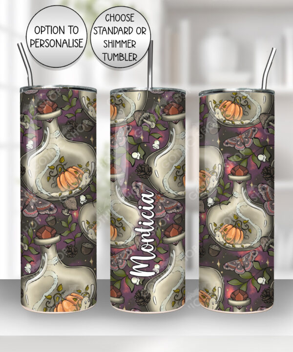 pumpkin potions halloween straight tumbler option to personalise