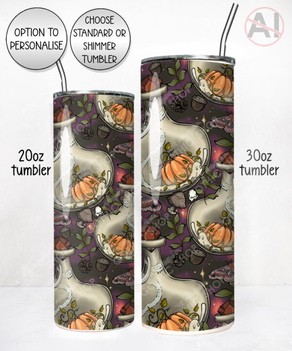 pumpkin potions halloween straight tumbler option to personalise