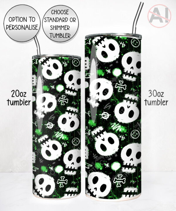 20425 skulls gothic tumbler 3