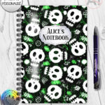 20426 skulls gothic notebook 1