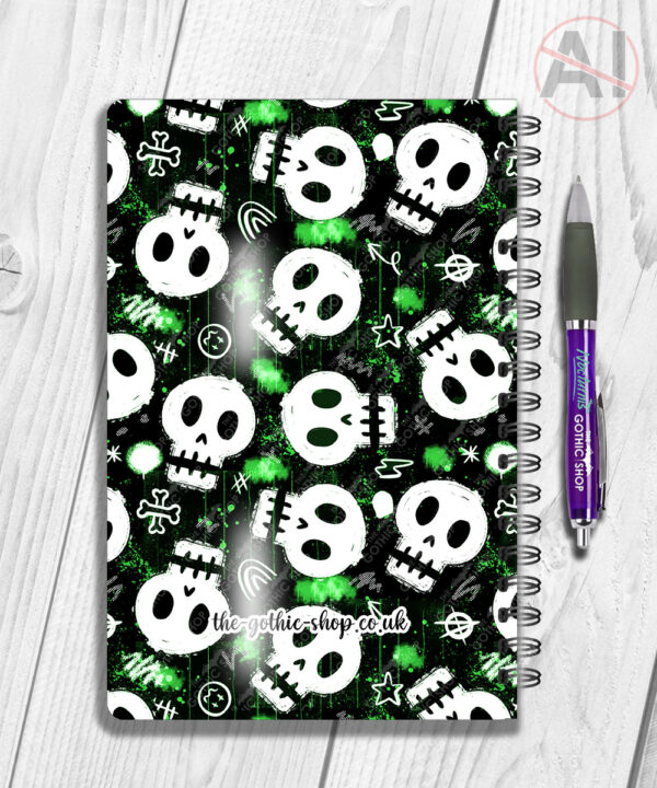 20426 skulls gothic notebook 2