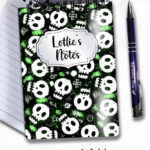 20426 skulls gothic notebook 4