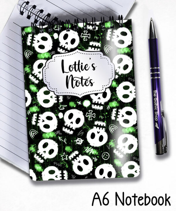 20426 skulls gothic notebook 4