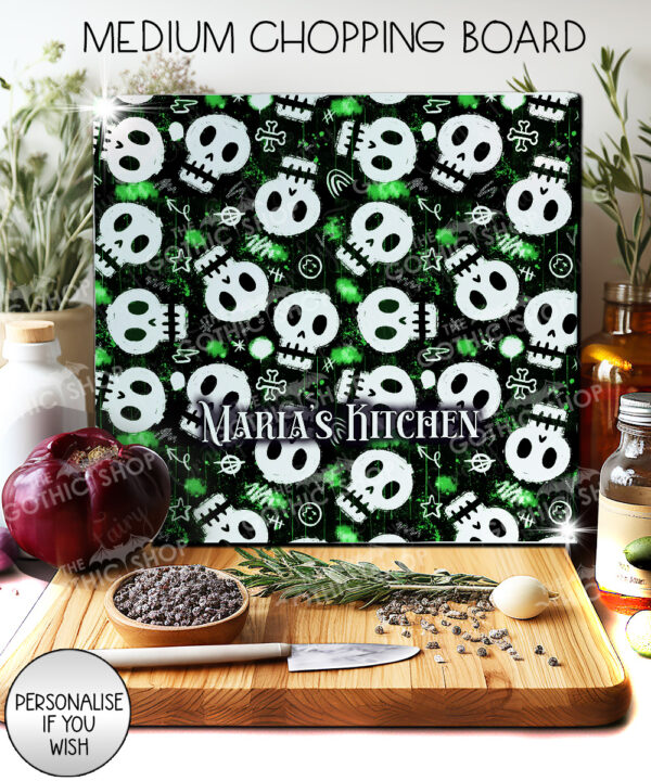 20428 skulls gothic chopping board 2