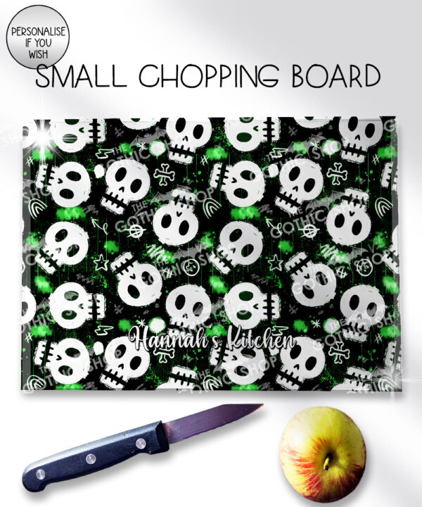 20428 skulls gothic chopping board 3