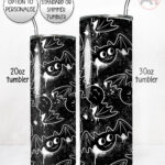 20429 inky bats grungy gothic tumbler 3