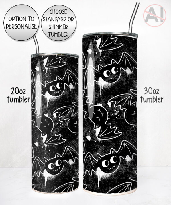 20429 inky bats grungy gothic tumbler 3