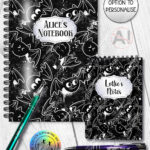 20430 inky bats grungy gothic notebook 3