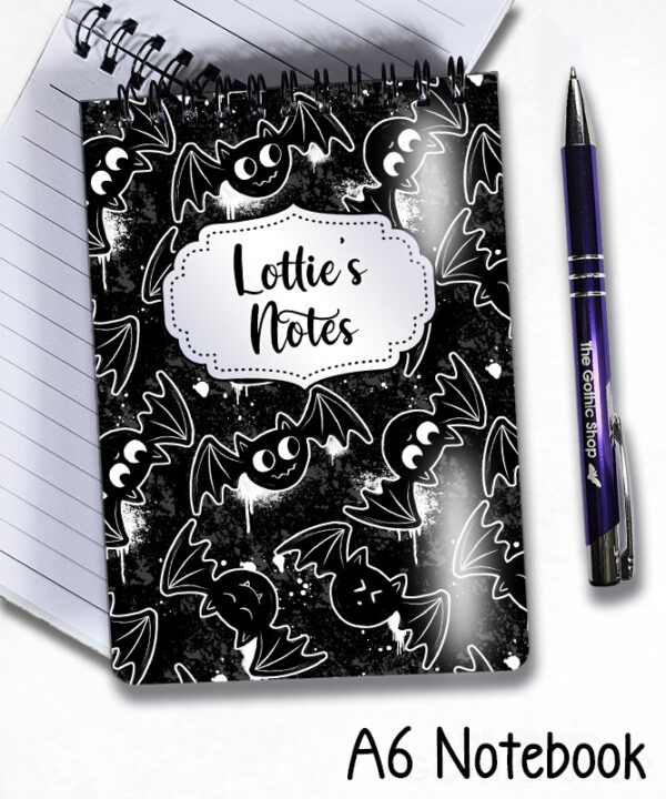 20430 inky bats grungy gothic notebook 4