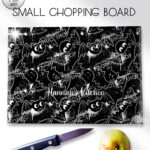 20432 inky bats grungy gothic chopping board 2