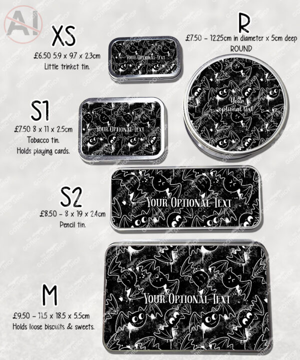 20433 inky bats grungy gothic storage tin 4