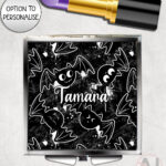20434 inky bats grungy gothic compact mirror 2