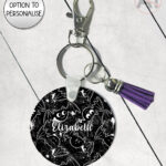 20436 inky bats grungy gothic keyring 1