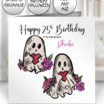 20437 ghostie hearts gothic birthday card