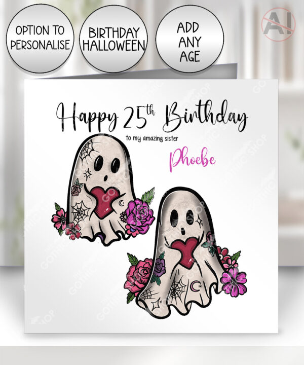 20437 ghostie hearts gothic birthday card