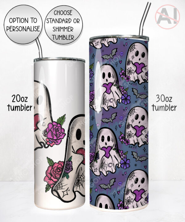 20439 ghostie hearts gothic spooky tumbler 1