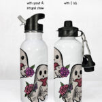 20440 ghostie hearts gothic spooky water bottle 3