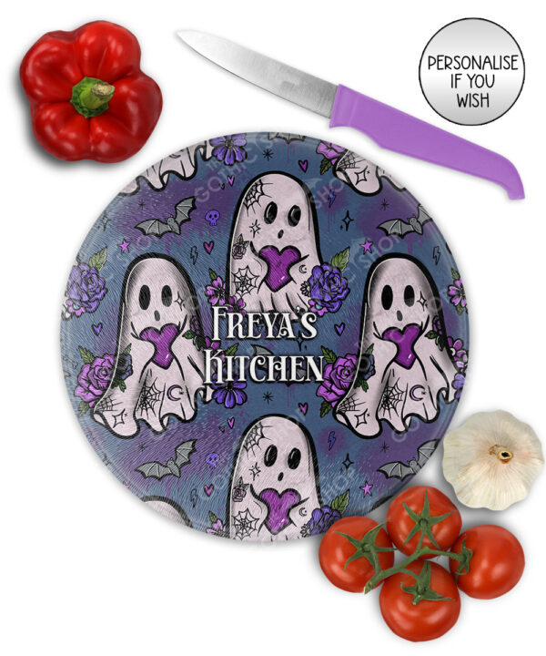 20441 ghostie hearts gothic spooky chopping board 2