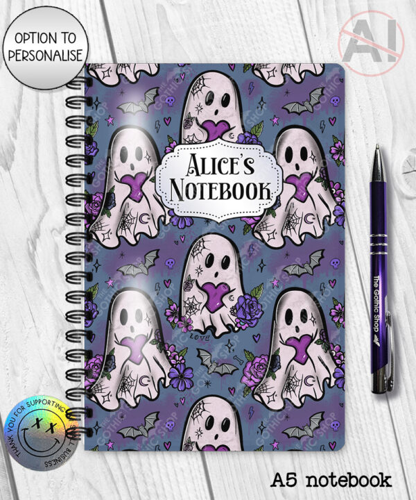 20443 ghostie hearts gothic spooky notebook 1